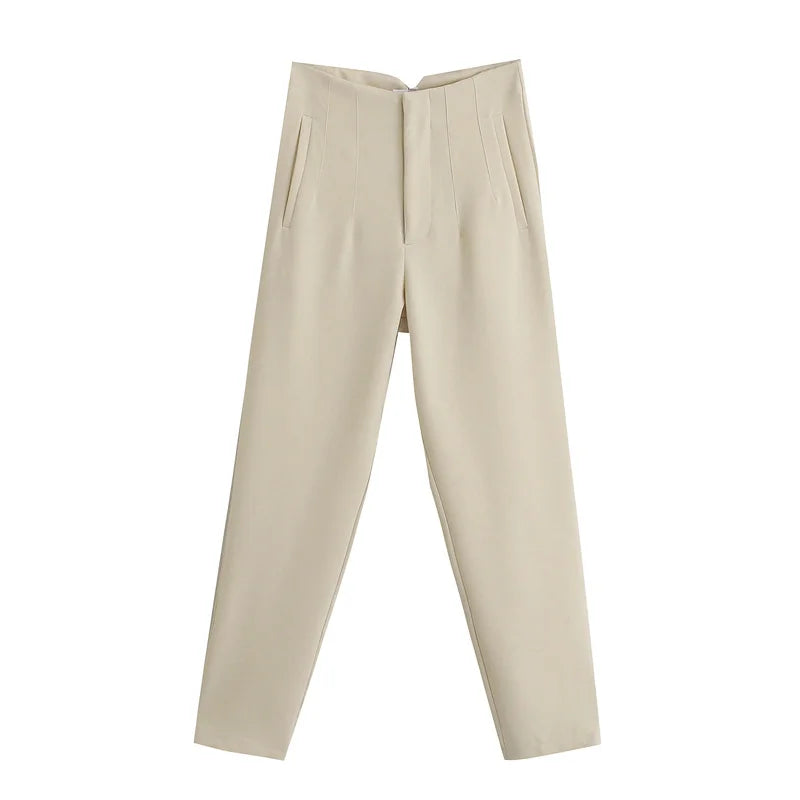 Pantalones de cintura alta semi formales / varios colores