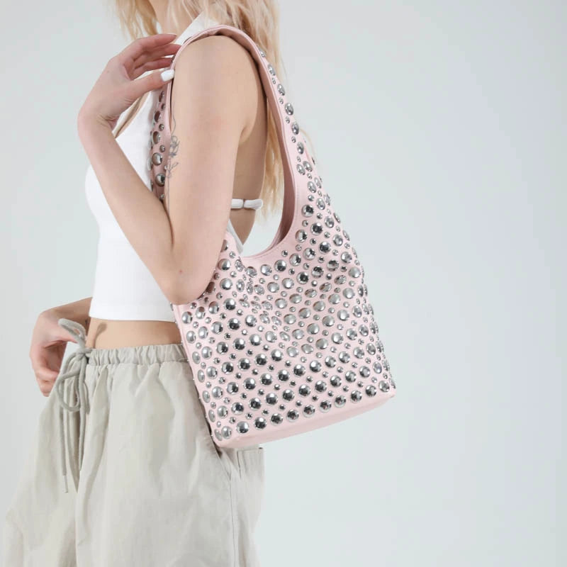 Bolsa de hombro con remaches / Varios colores