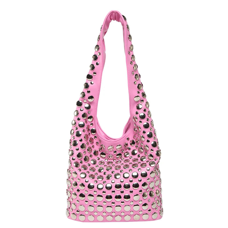 Bolsa de hombro con remaches / Varios colores
