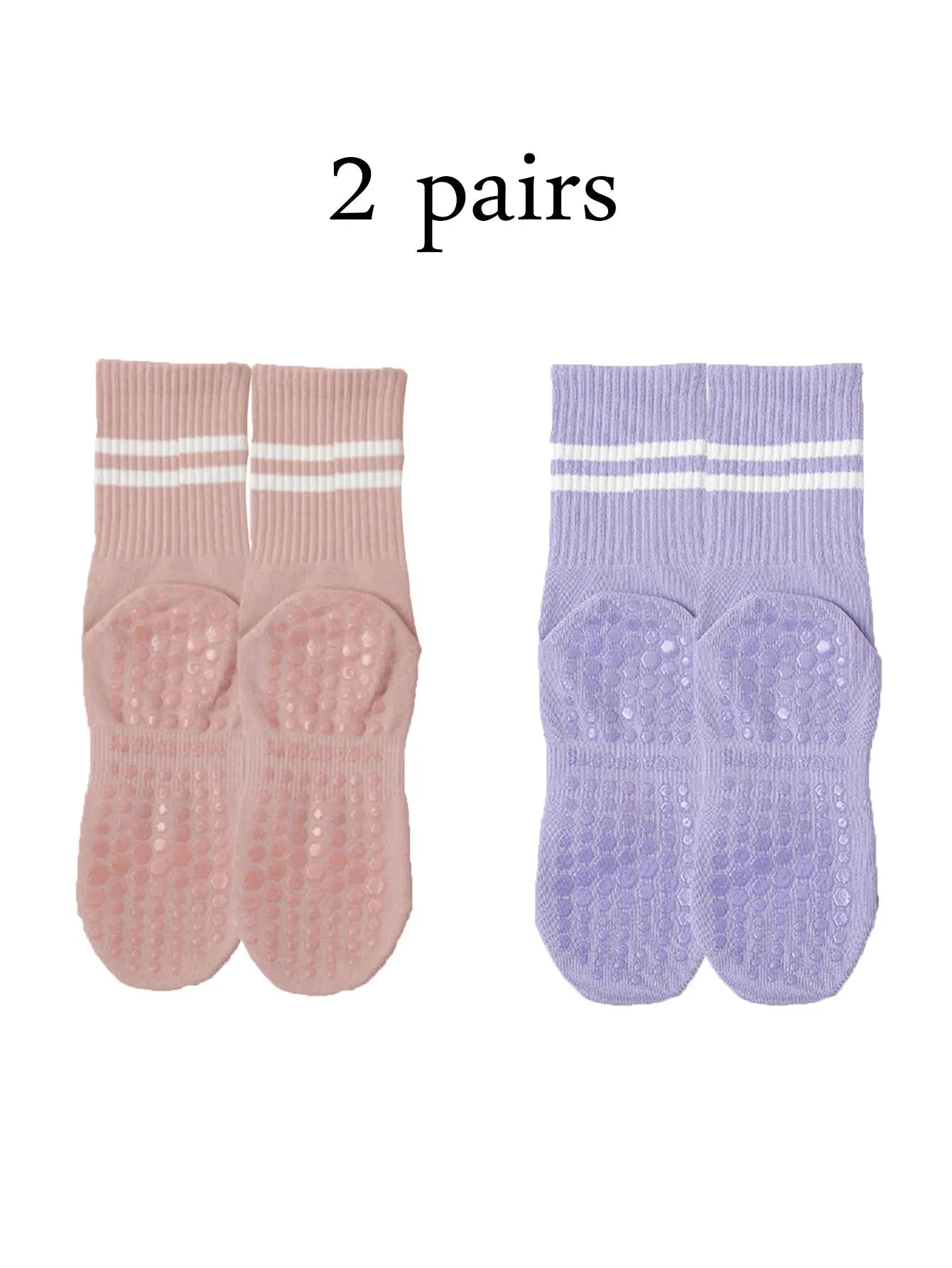 Calcetines altos de pilates con antideslizantes / Varios colores y combinaciones