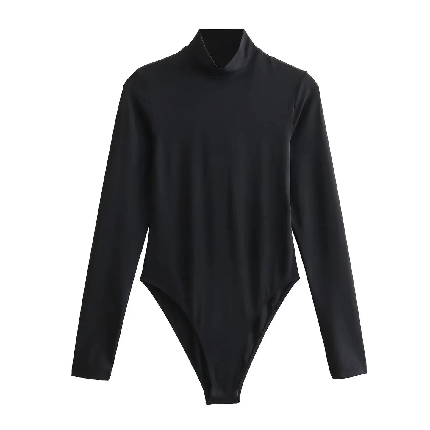 Body manga larga cuello alto colores essentials