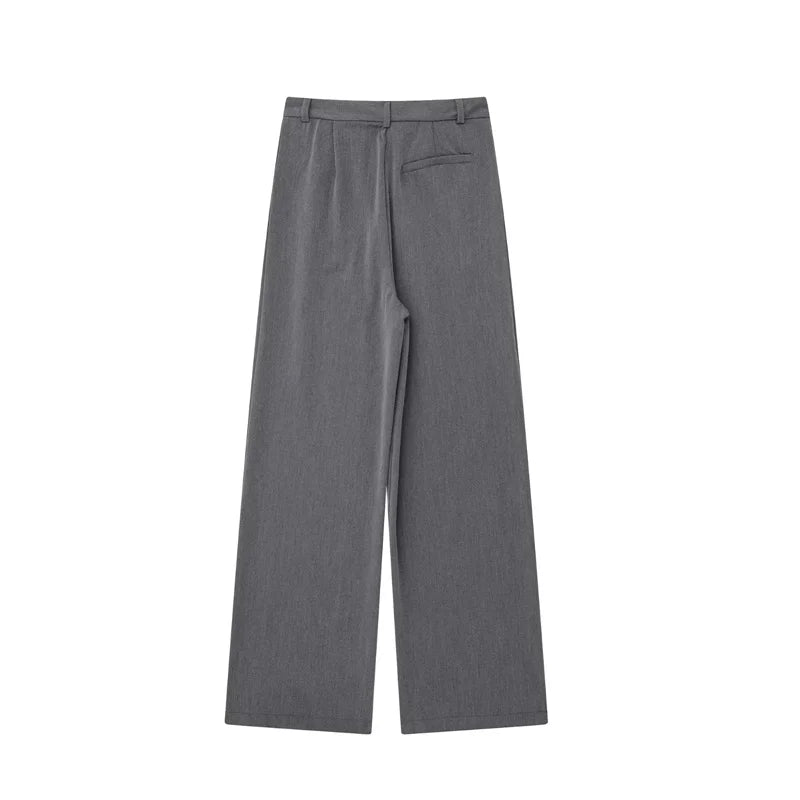 Pantalón ancho de cintura alta liso / Varios colores
