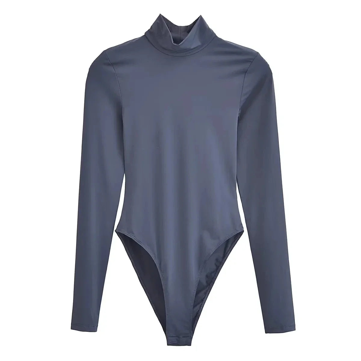 Body manga larga cuello alto colores essentials