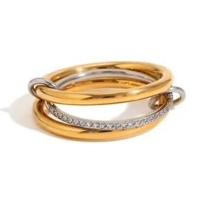 Anillo no fijo apilados de acero inoxidable / variantes