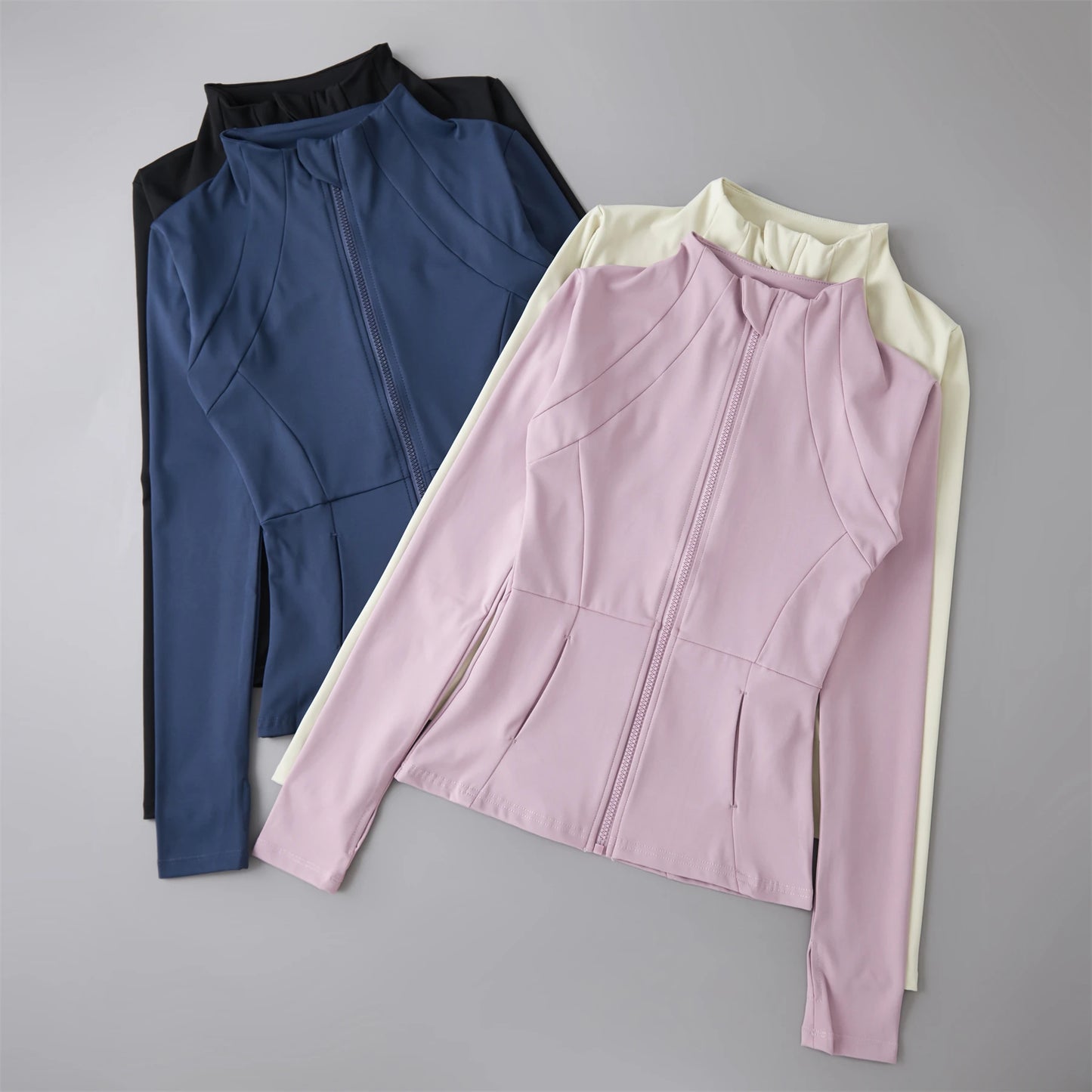 Chaqueta ajustada manga larga de yoga / Varios colores
