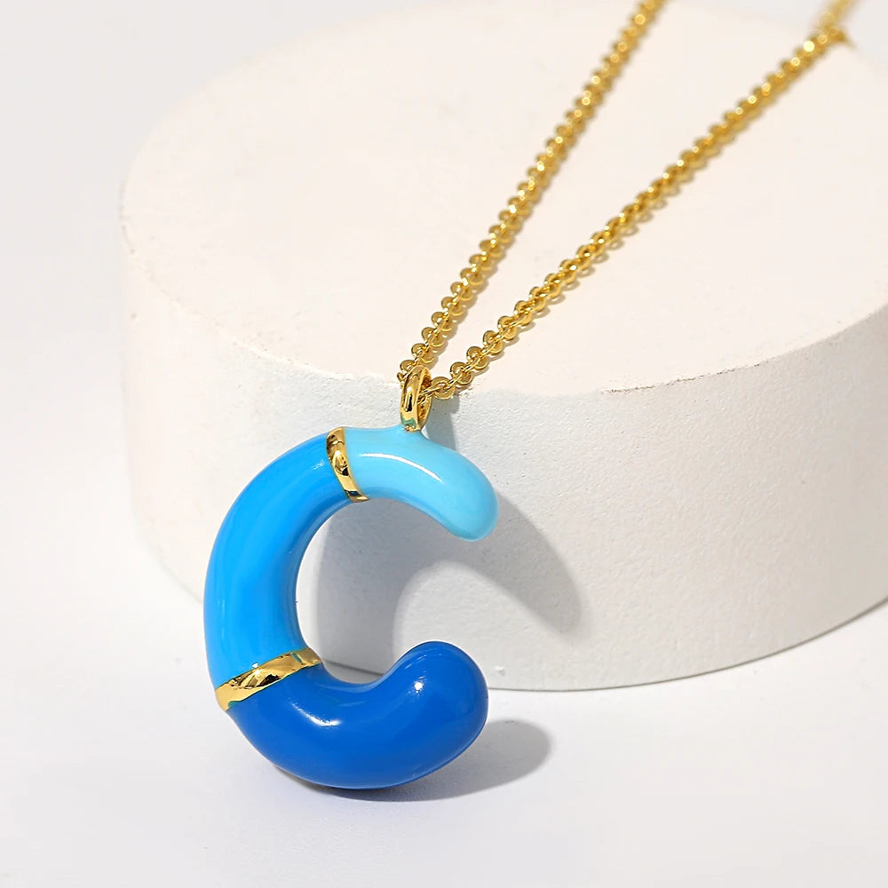 Collar estilo globo esmaltado de acero inoxidable de alfabeto / Alfabeto variado disponible