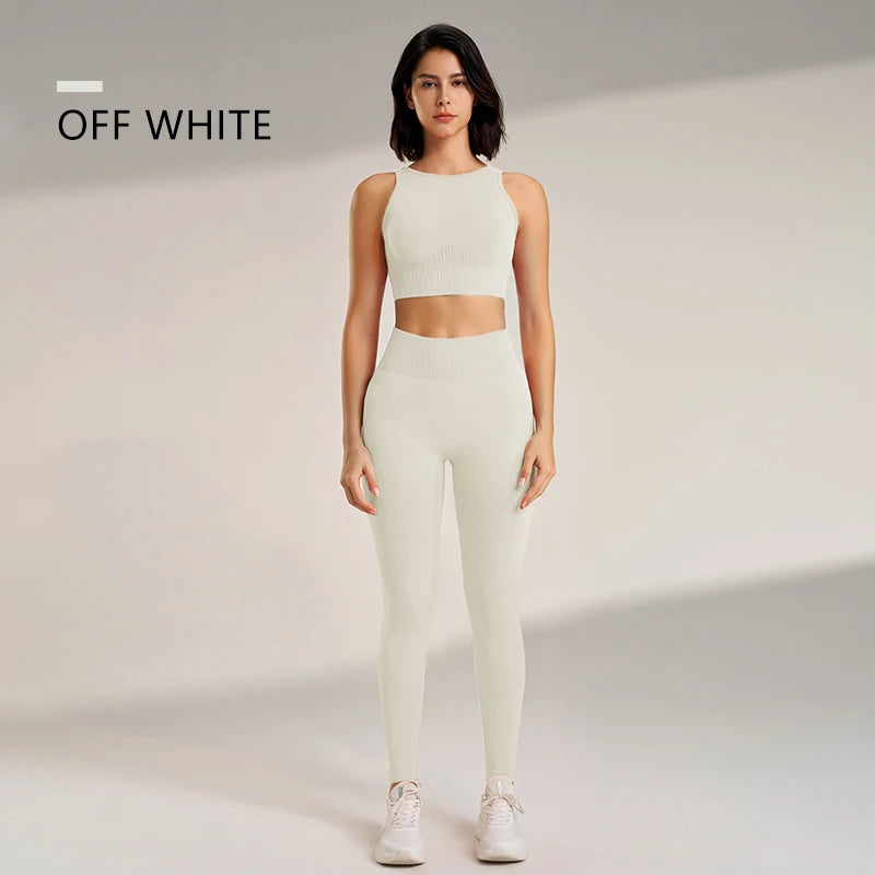 Conjunto de yoga de dos piezas de encaje / Varios colores