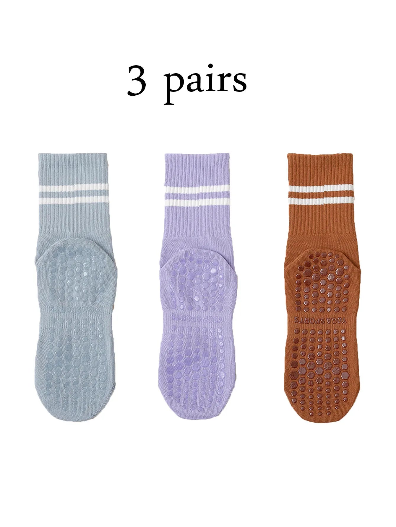 Calcetines altos de pilates con antideslizantes / Varios colores y combinaciones