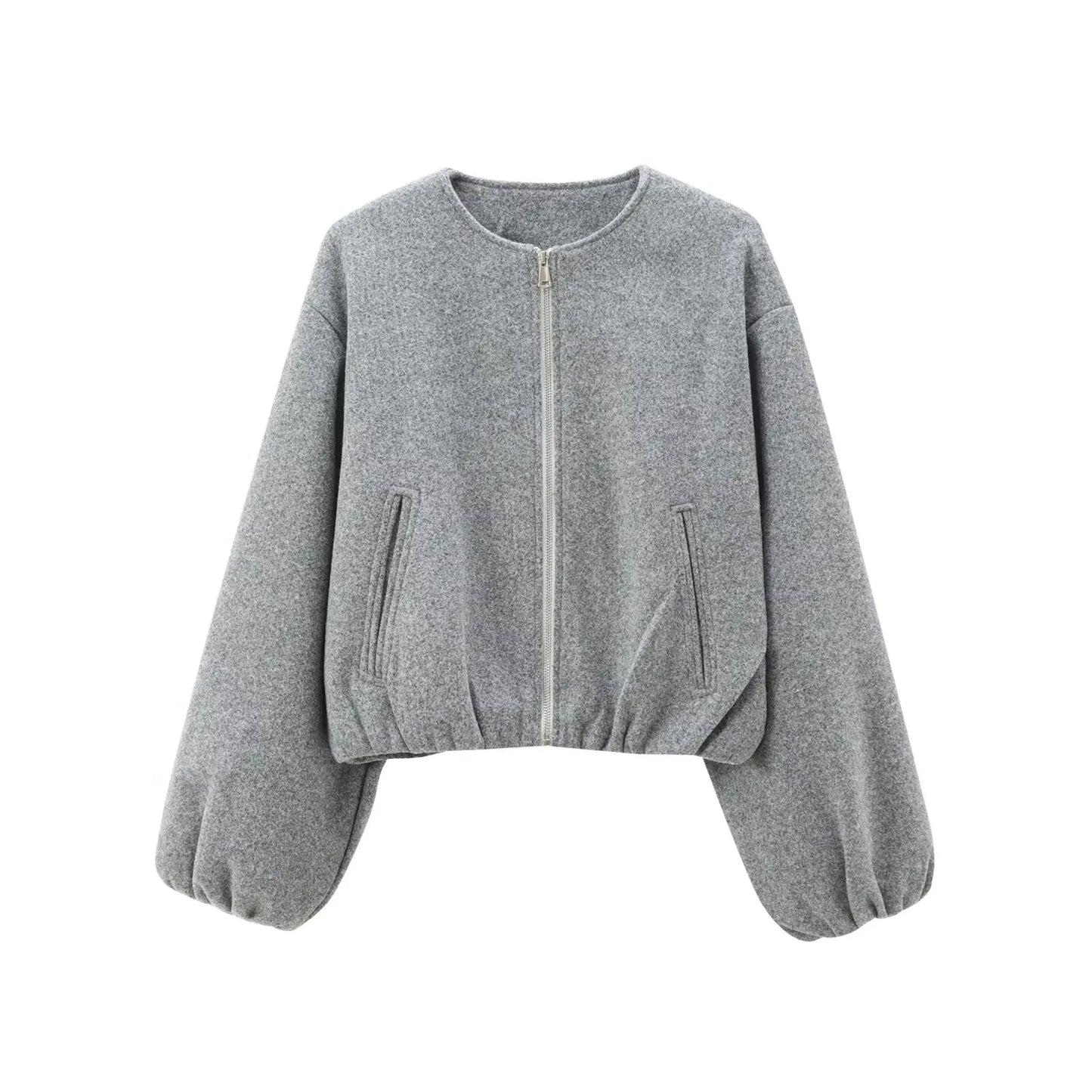 Chaqueta Bomber recortada con cremallera / Varios colores