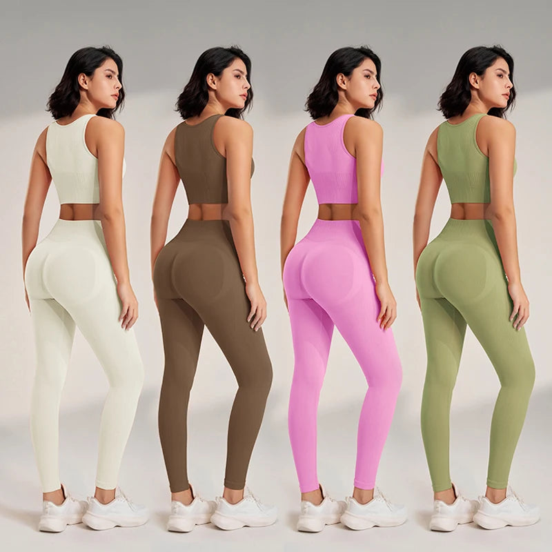 Conjunto de yoga de dos piezas de encaje / Varios colores