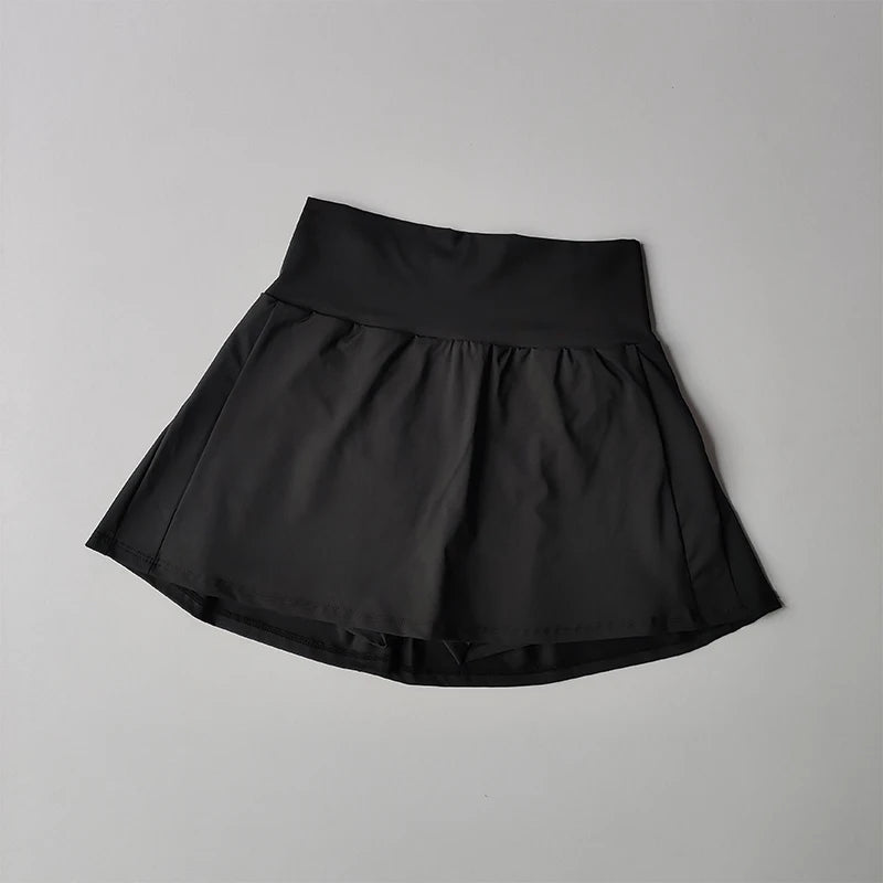 Falda corta deportiva de cintura alta secado rápido / Varios colores