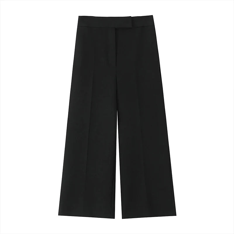 Set de 2 piezas de chaleco con cuello en V y pantalones anchos