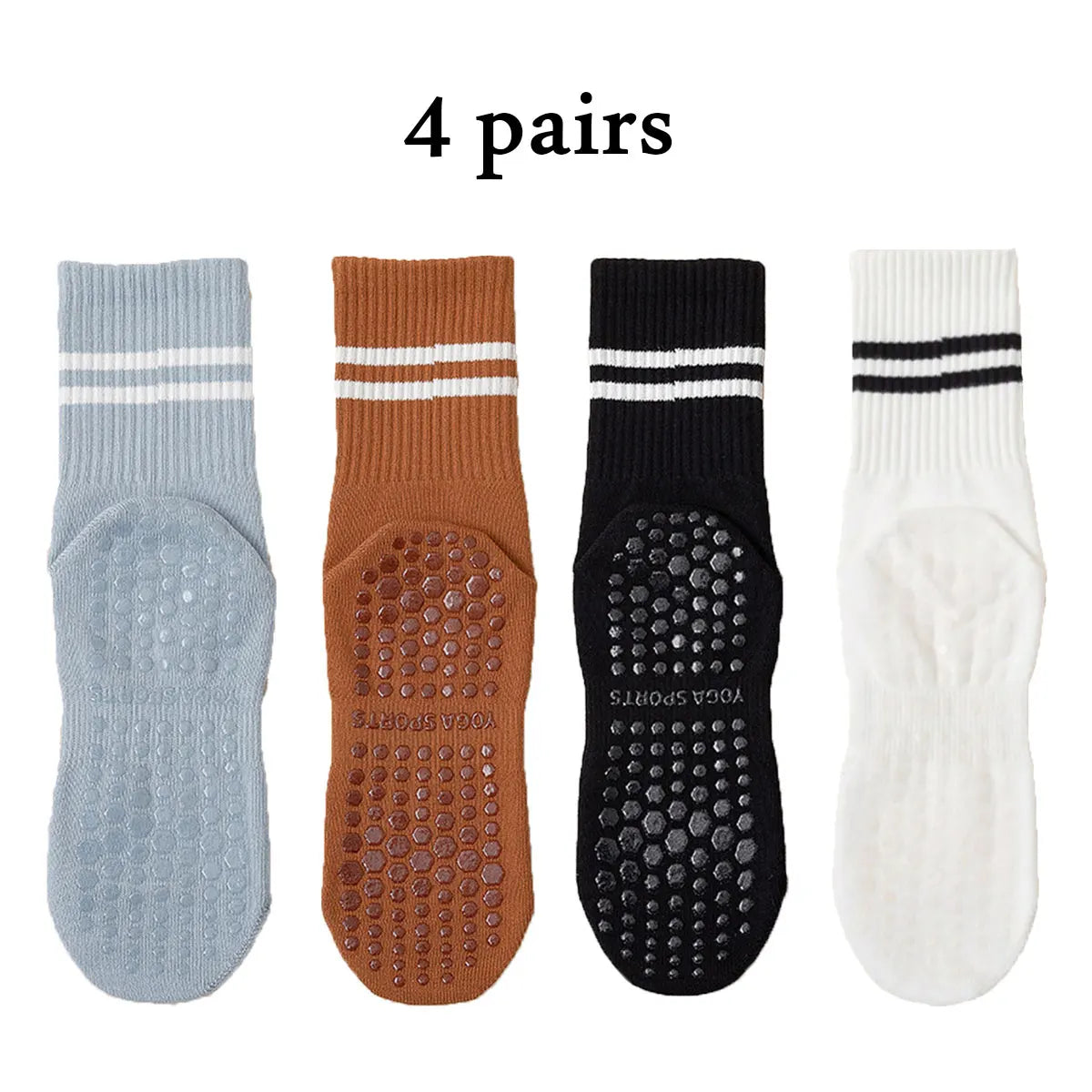 Calcetines altos de pilates con antideslizantes / Varios colores y combinaciones