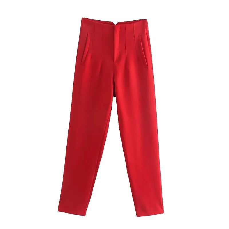 Pantalones de cintura alta semi formales / varios colores