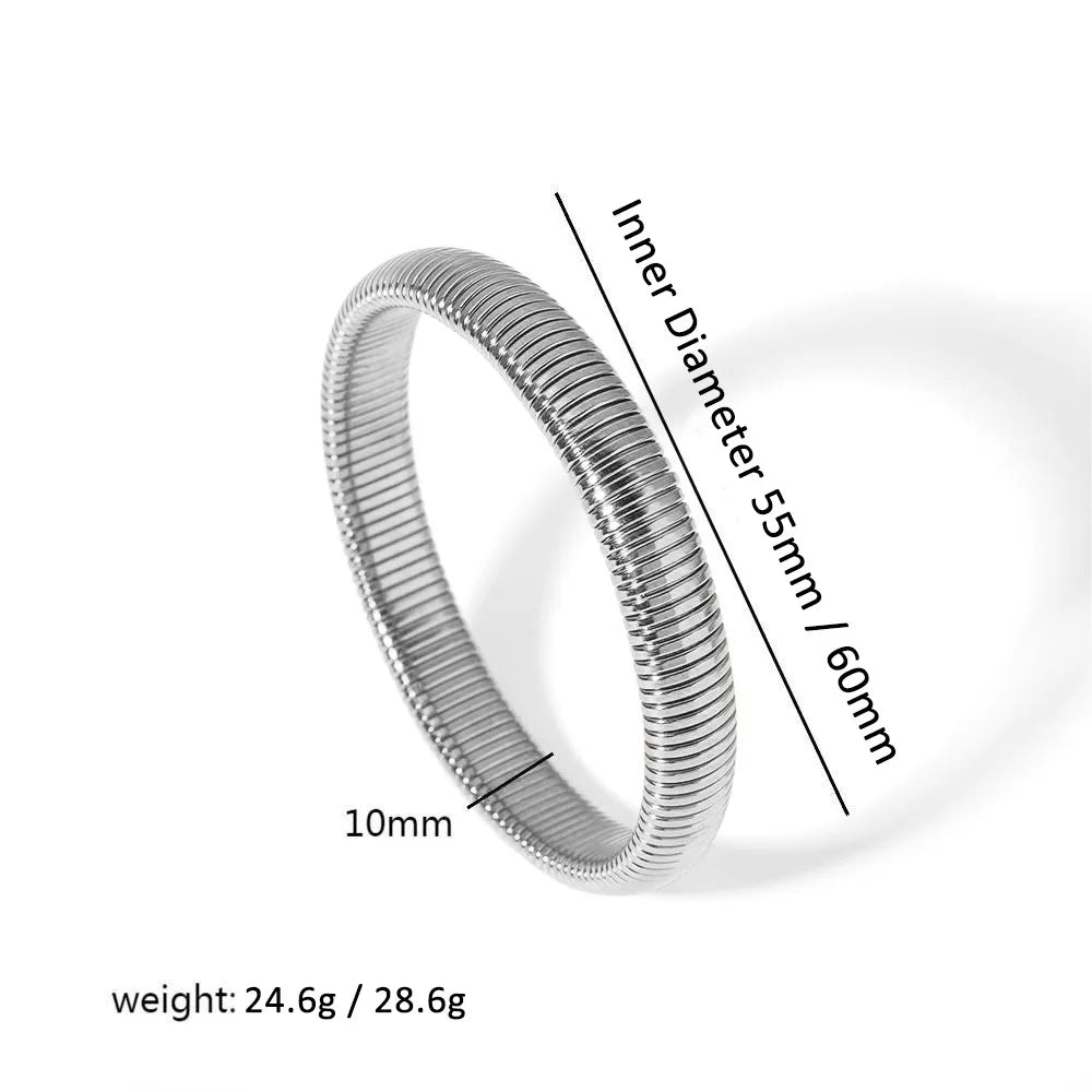 Brazalete elástico de acero inoxidable / Varios colores y tamaños