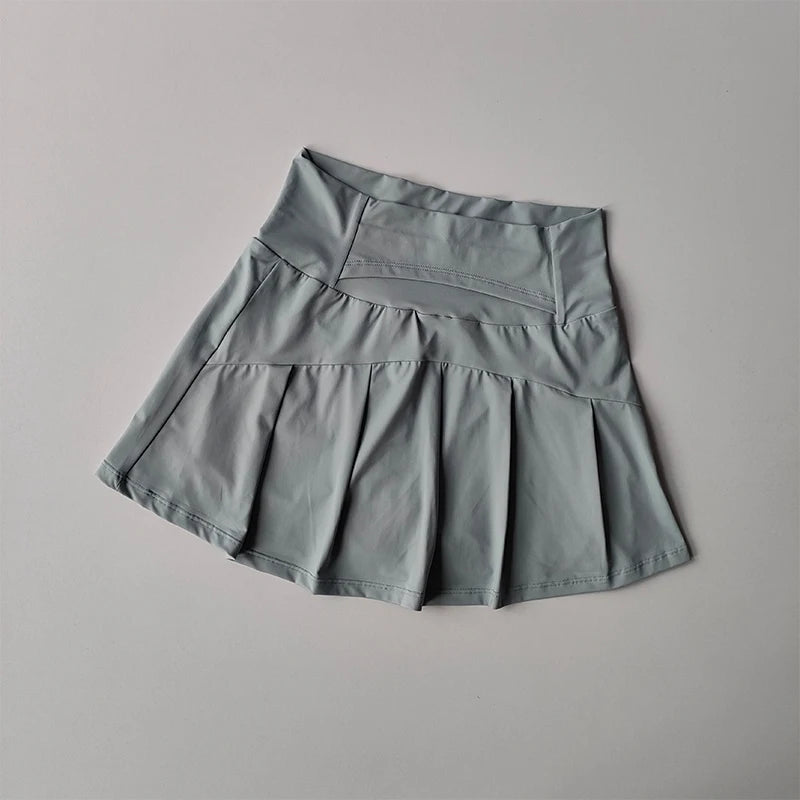 Falda corta deportiva de cintura alta secado rápido / Varios colores