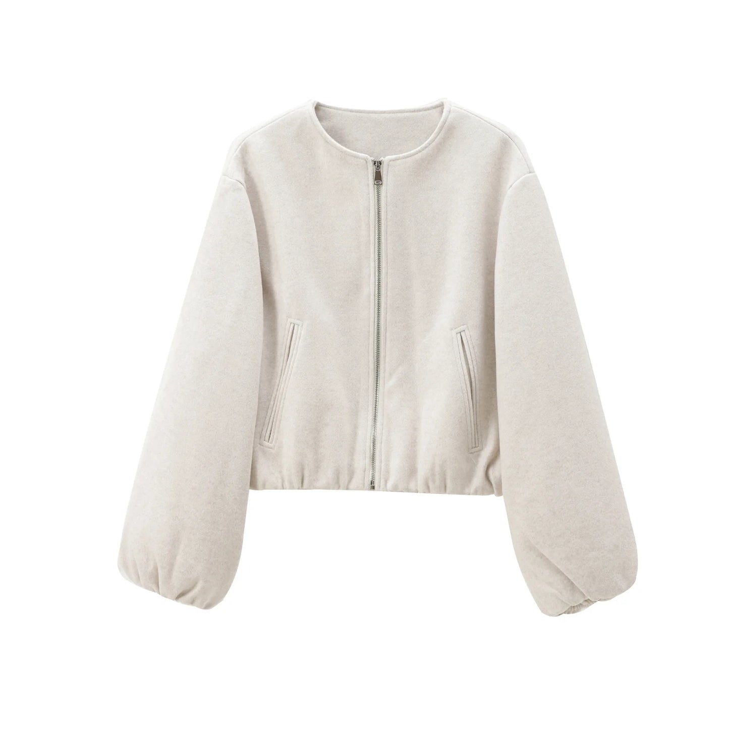 Chaqueta Bomber recortada con cremallera / Varios colores