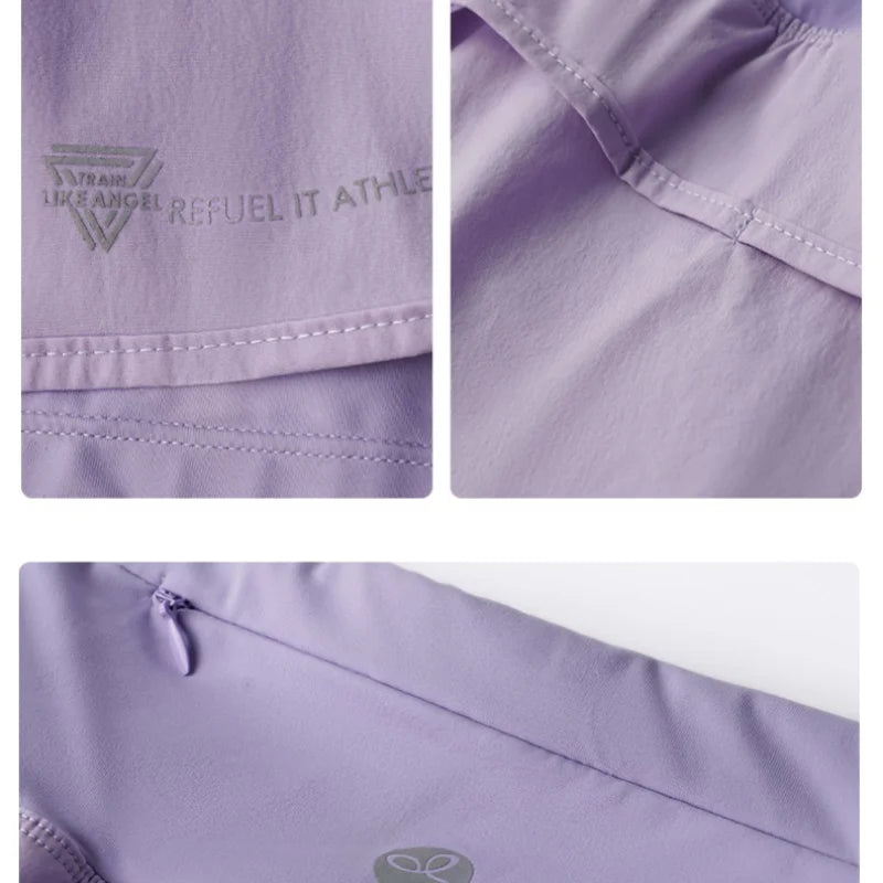 Shorts deportivos de cintura alta y licra interior / Varios colores