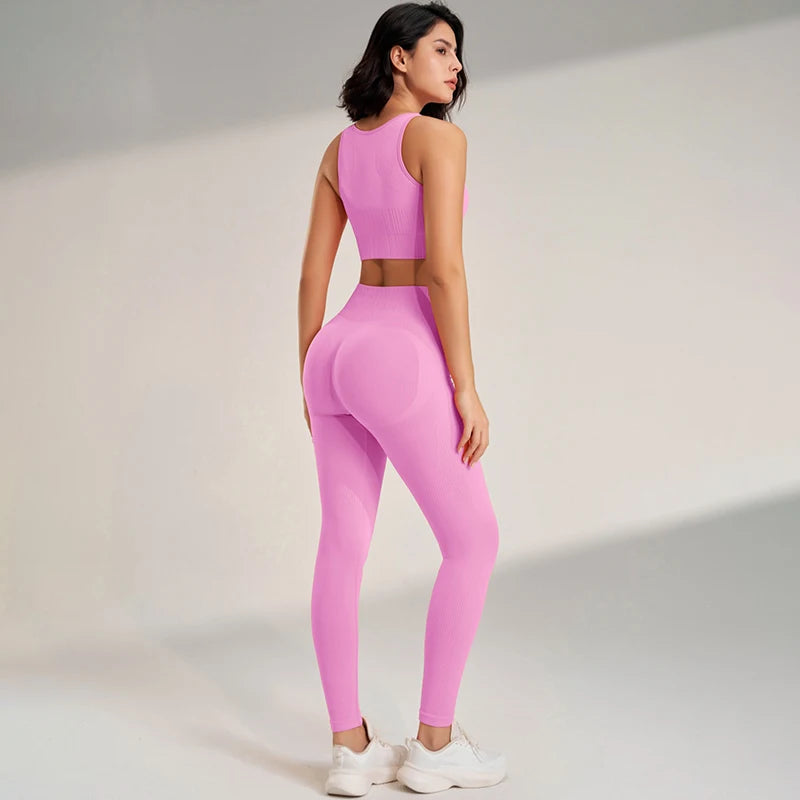 Conjunto de yoga de dos piezas de encaje / Varios colores