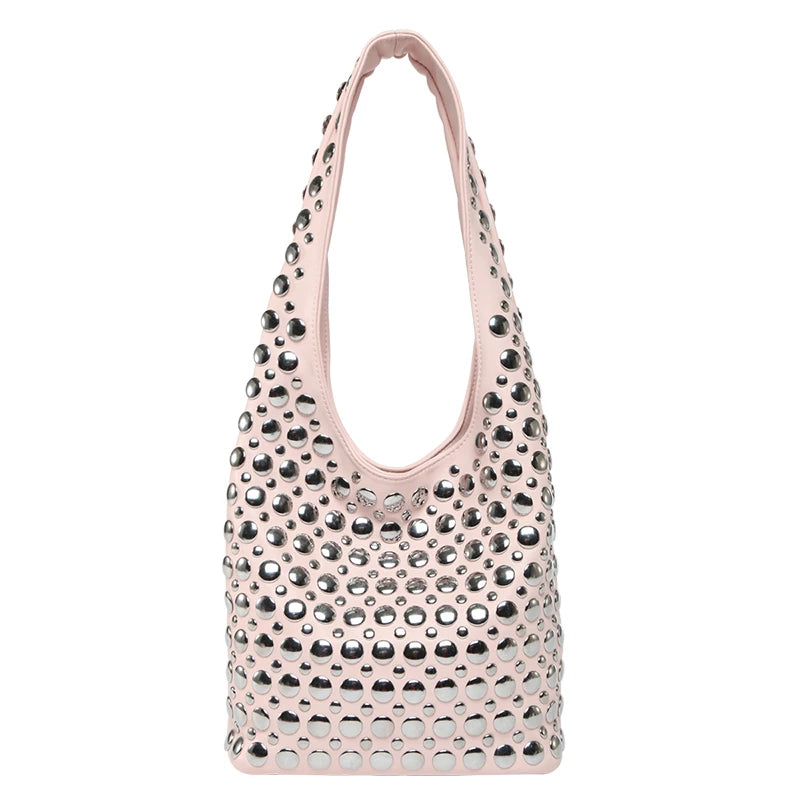 Bolsa de hombro con remaches / Varios colores