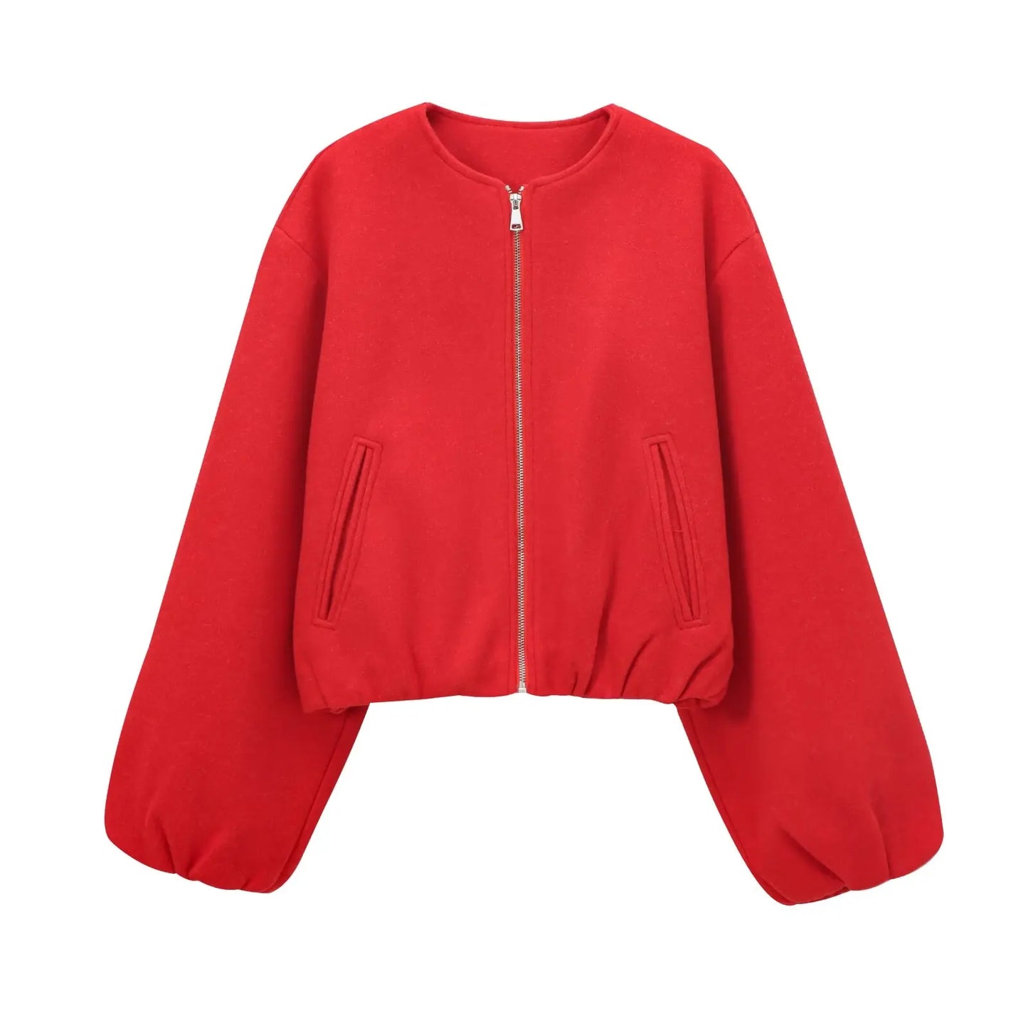 Chaqueta Bomber recortada con cremallera / Varios colores