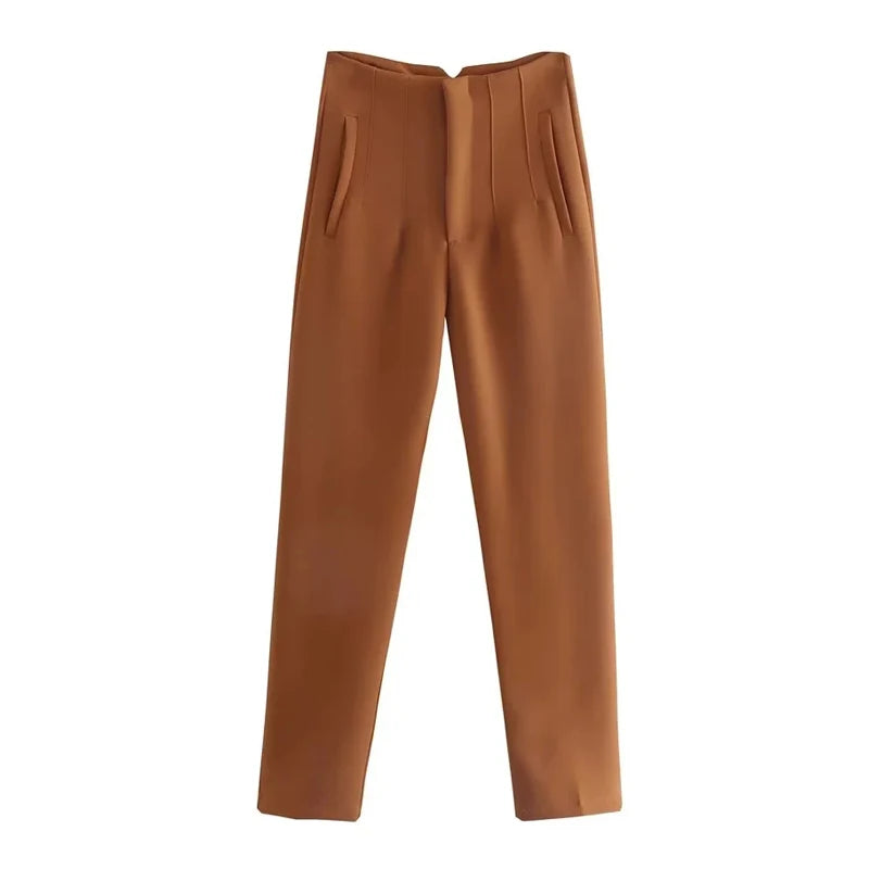 Pantalones de cintura alta semi formales / varios colores
