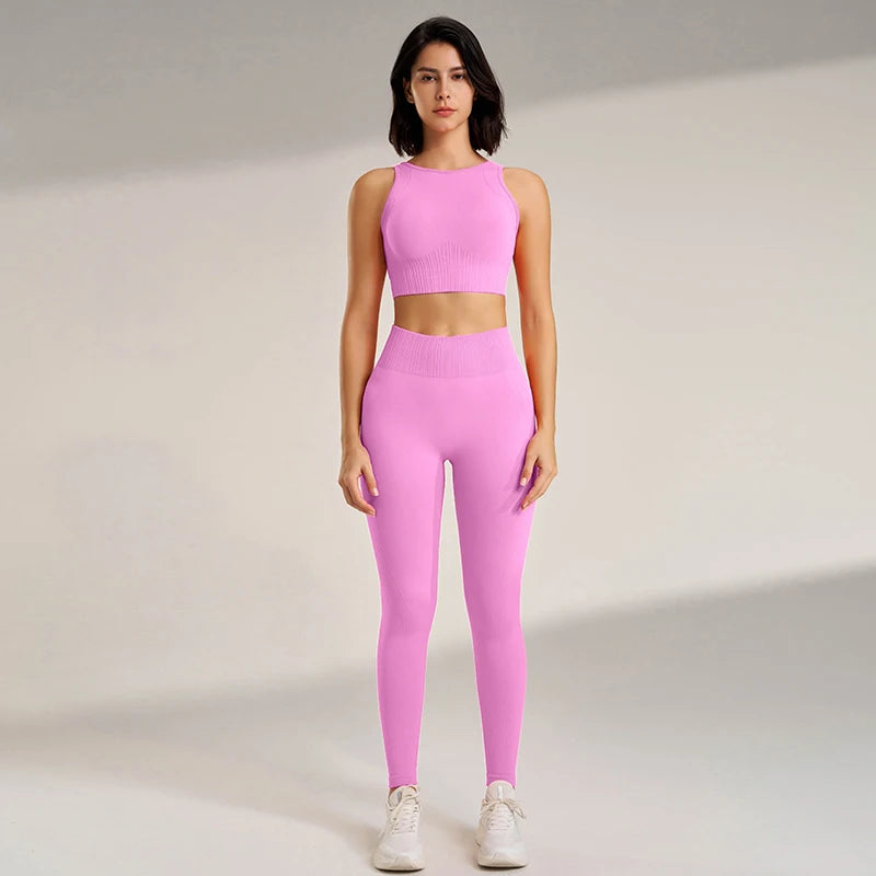 Conjunto de yoga de dos piezas de encaje / Varios colores