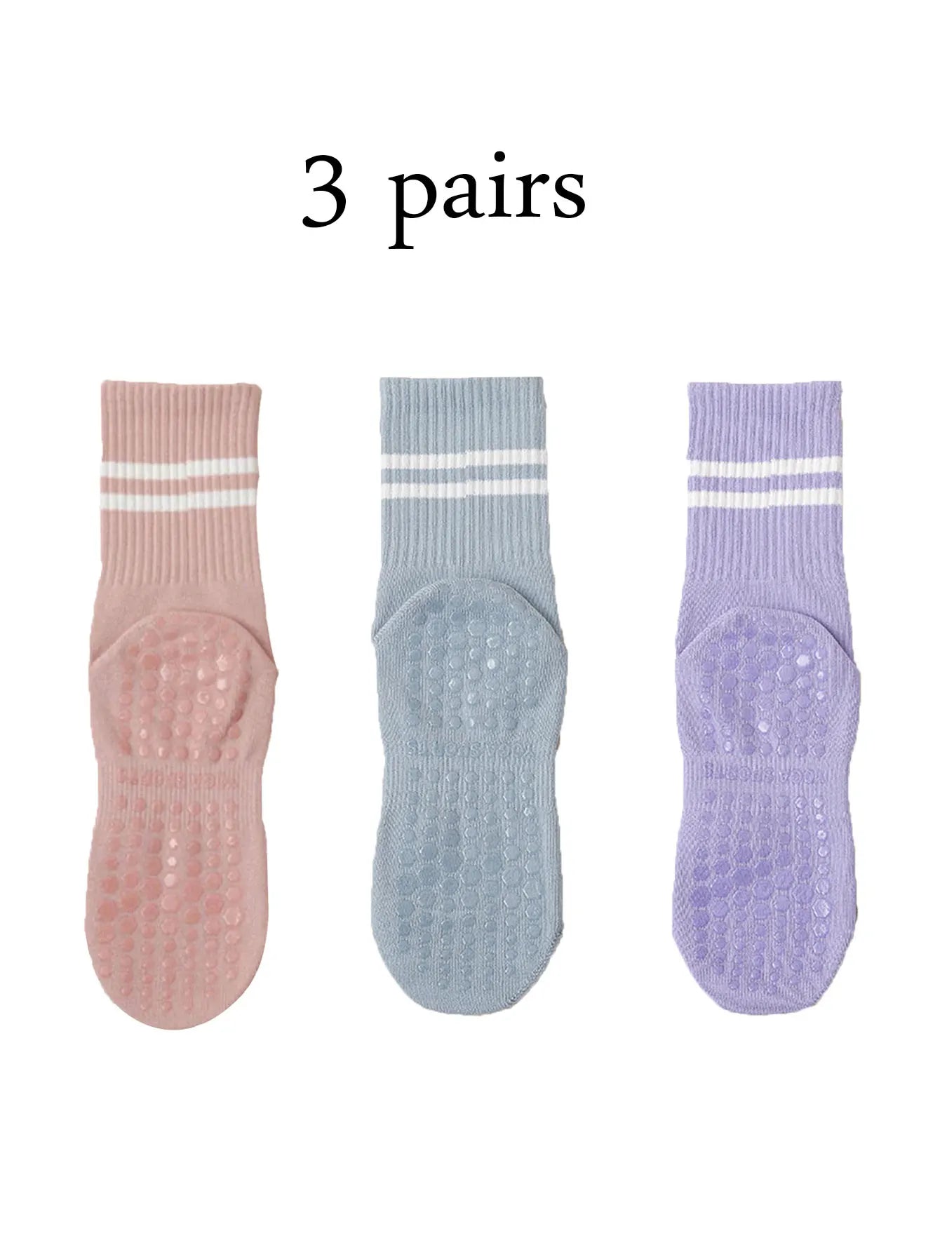 Calcetines altos de pilates con antideslizantes / Varios colores y combinaciones
