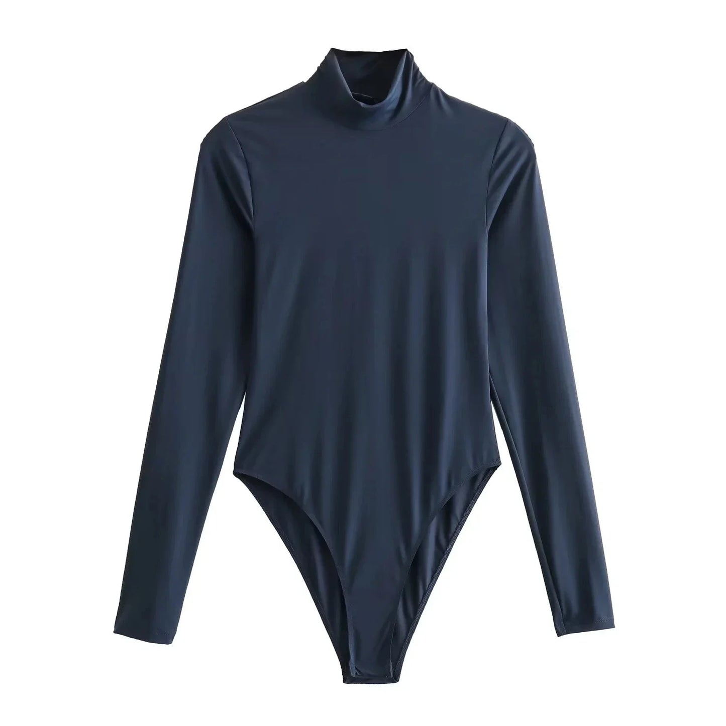 Body manga larga cuello alto colores essentials