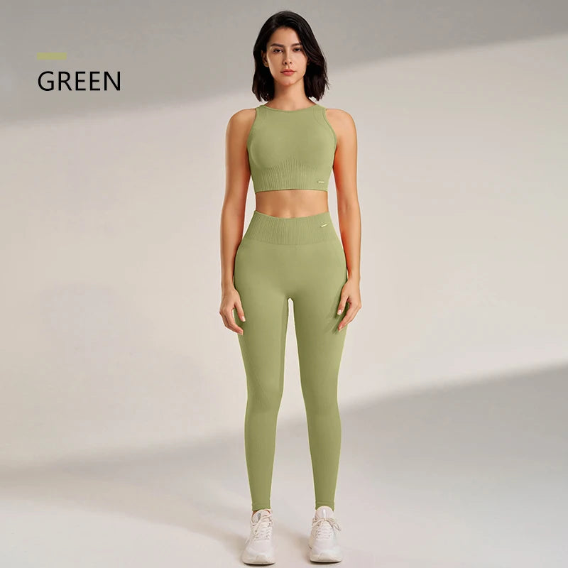 Conjunto de yoga de dos piezas de encaje / Varios colores