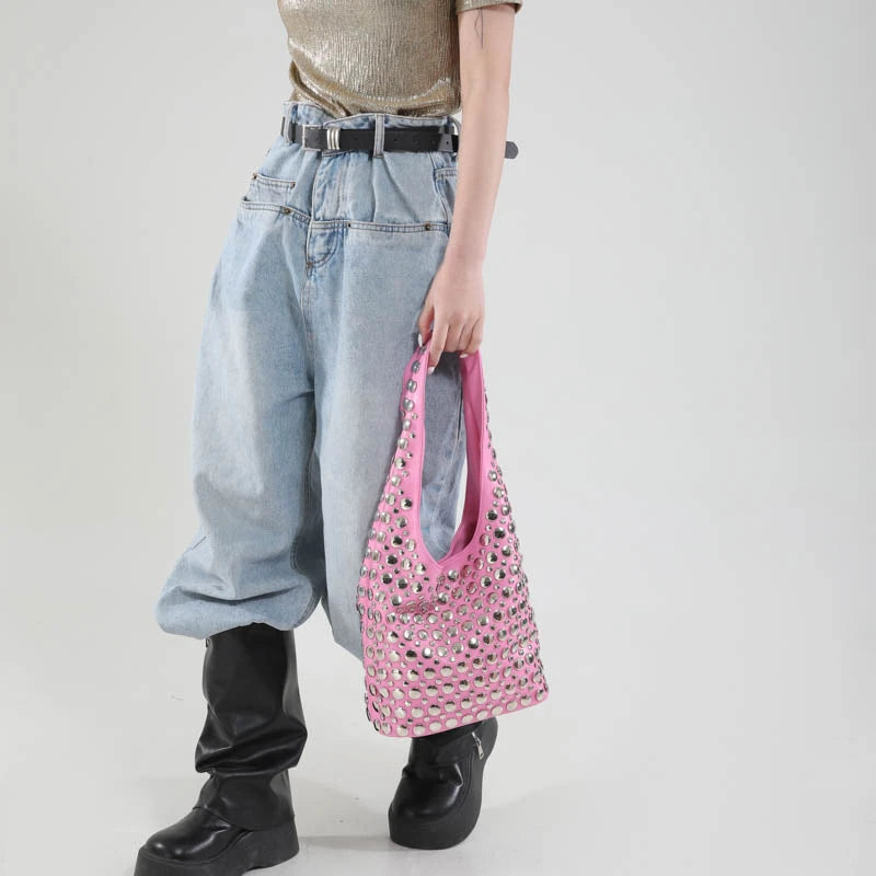 Bolsa de hombro con remaches / Varios colores