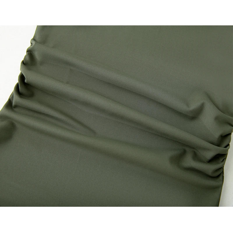 Vestido largo drapeado plisado con cilindro