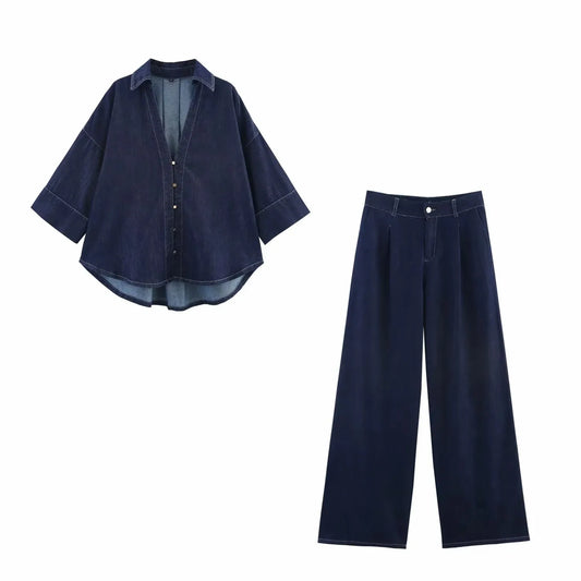 Conjunto de pantalón y camisa vaquero