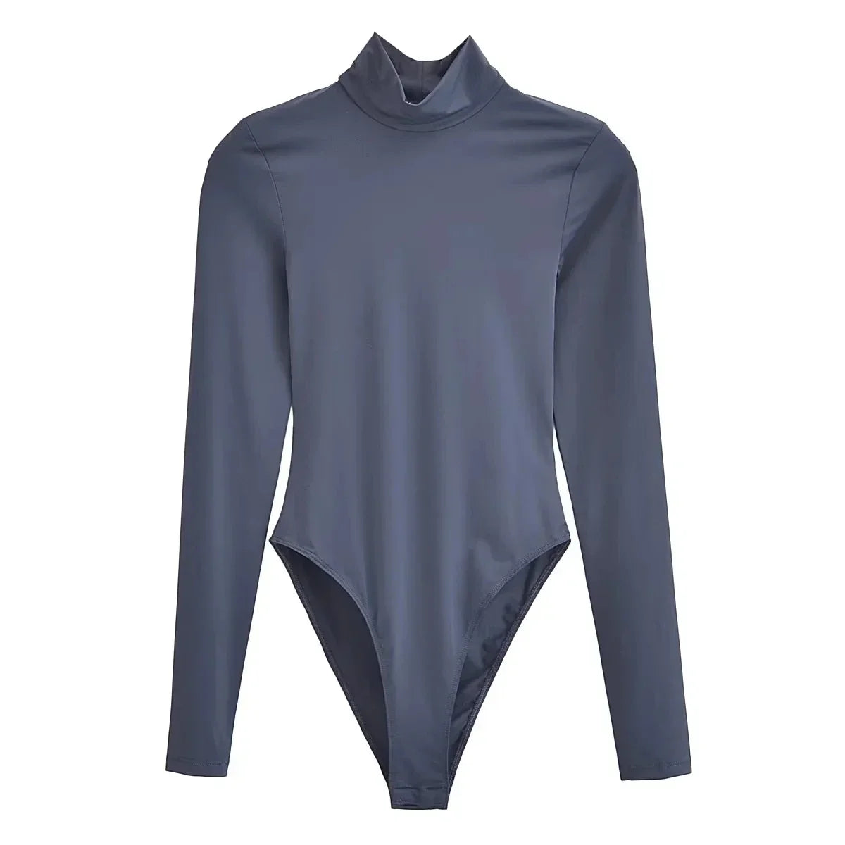 Body manga larga cuello alto colores essentials