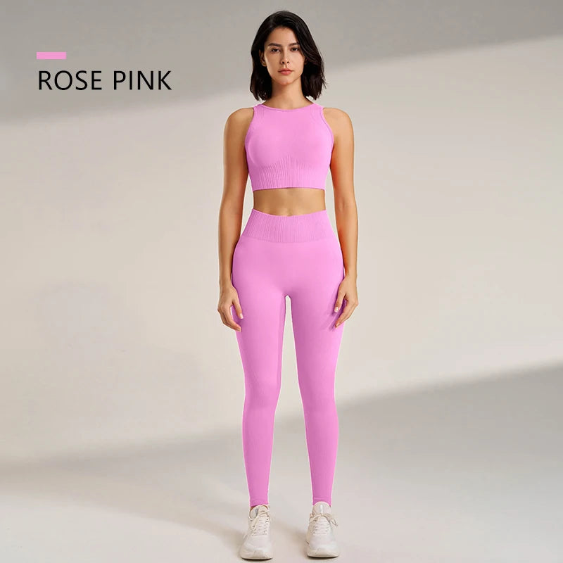 Conjunto de yoga de dos piezas de encaje / Varios colores