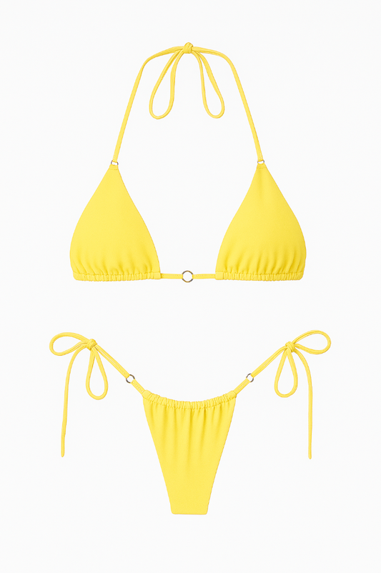 Bikini liso ajustable de lazos / Varios colores