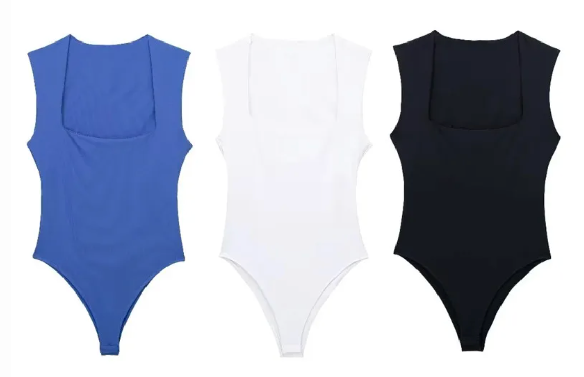 Body sin mangas de tirantes anchos