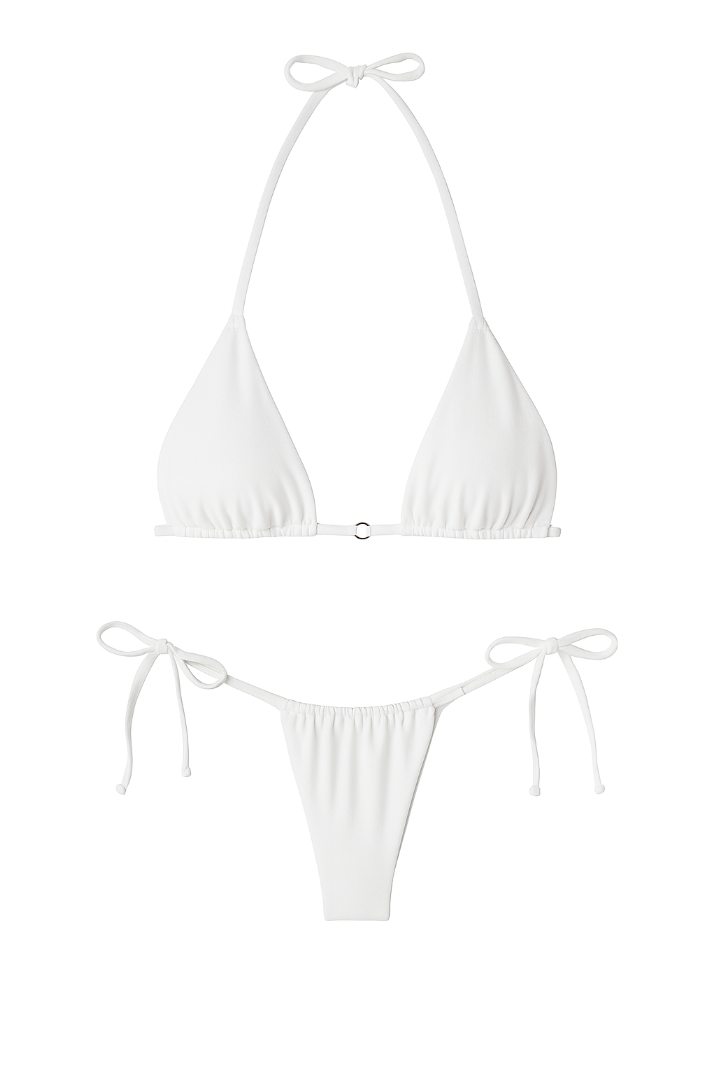 Bikini liso ajustable de lazos / Varios colores