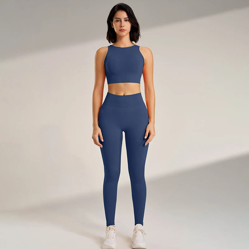 Conjunto de yoga de dos piezas de encaje / Varios colores