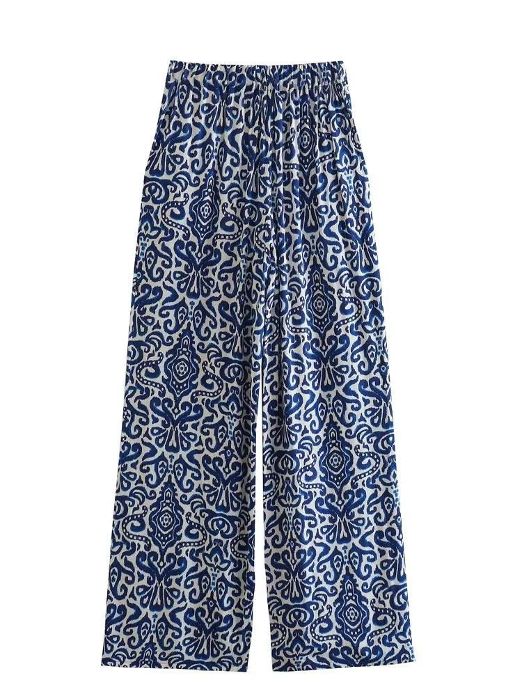Pantalón estilo harén estampado