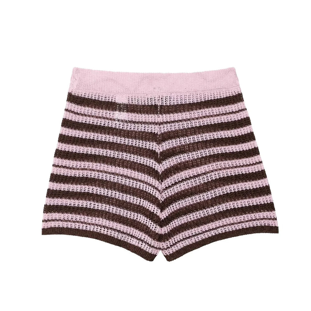 Set de 2 piezas de polo de punto y shorts cortos de verano