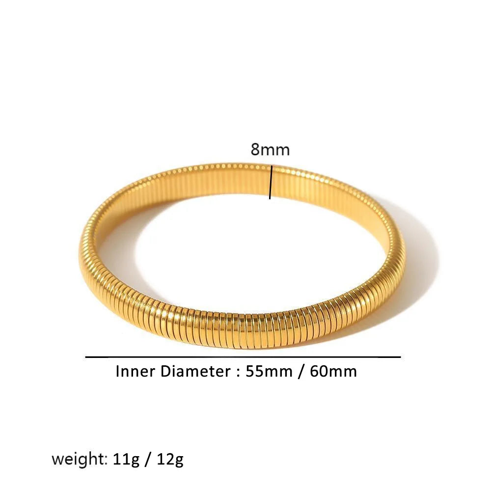 Brazalete elástico de acero inoxidable / Varios colores y tamaños
