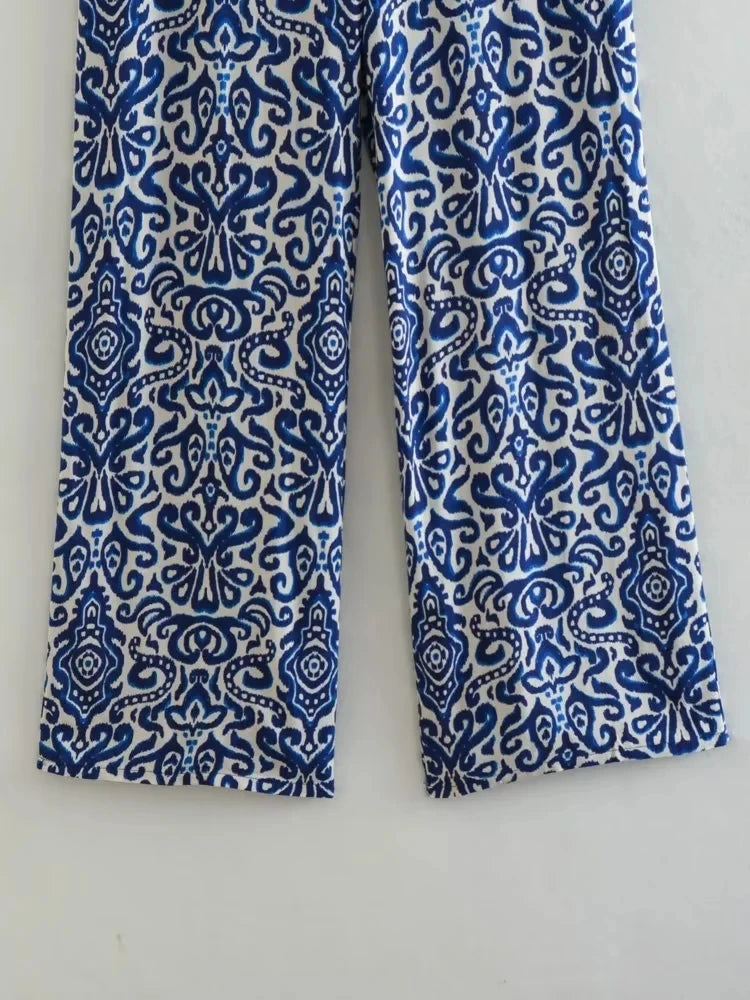Pantalón estilo harén estampado