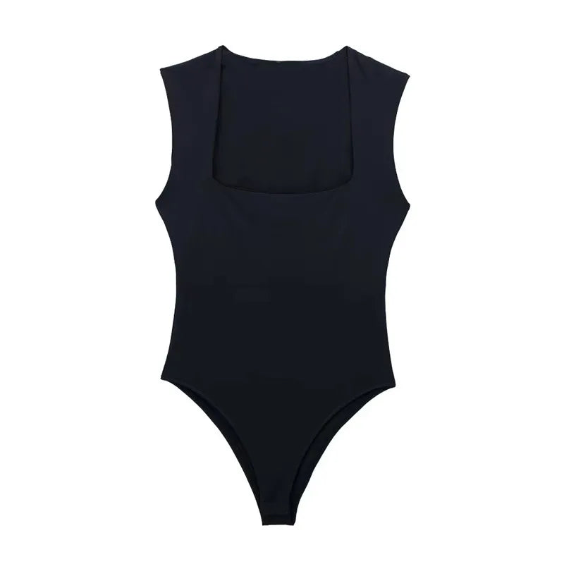 Body sin mangas de tirantes anchos