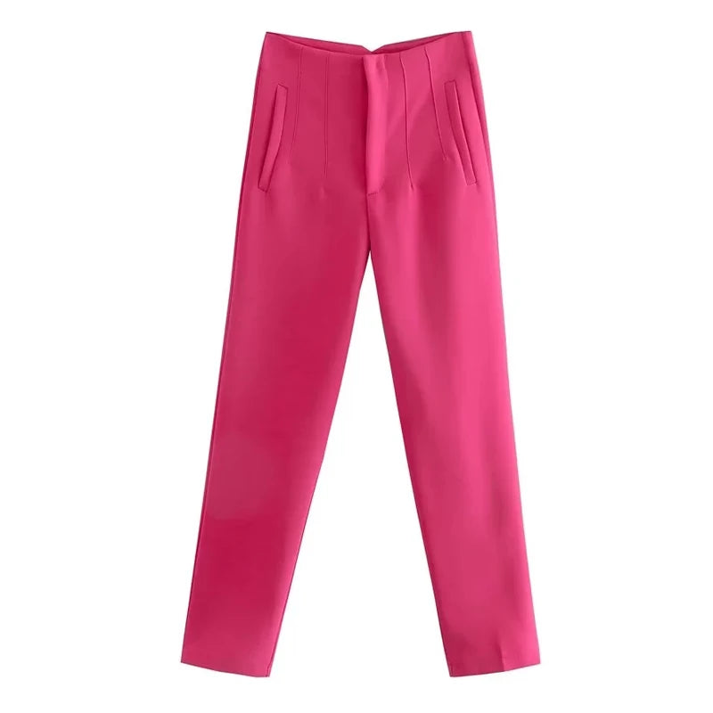 Pantalones de cintura alta semi formales / varios colores