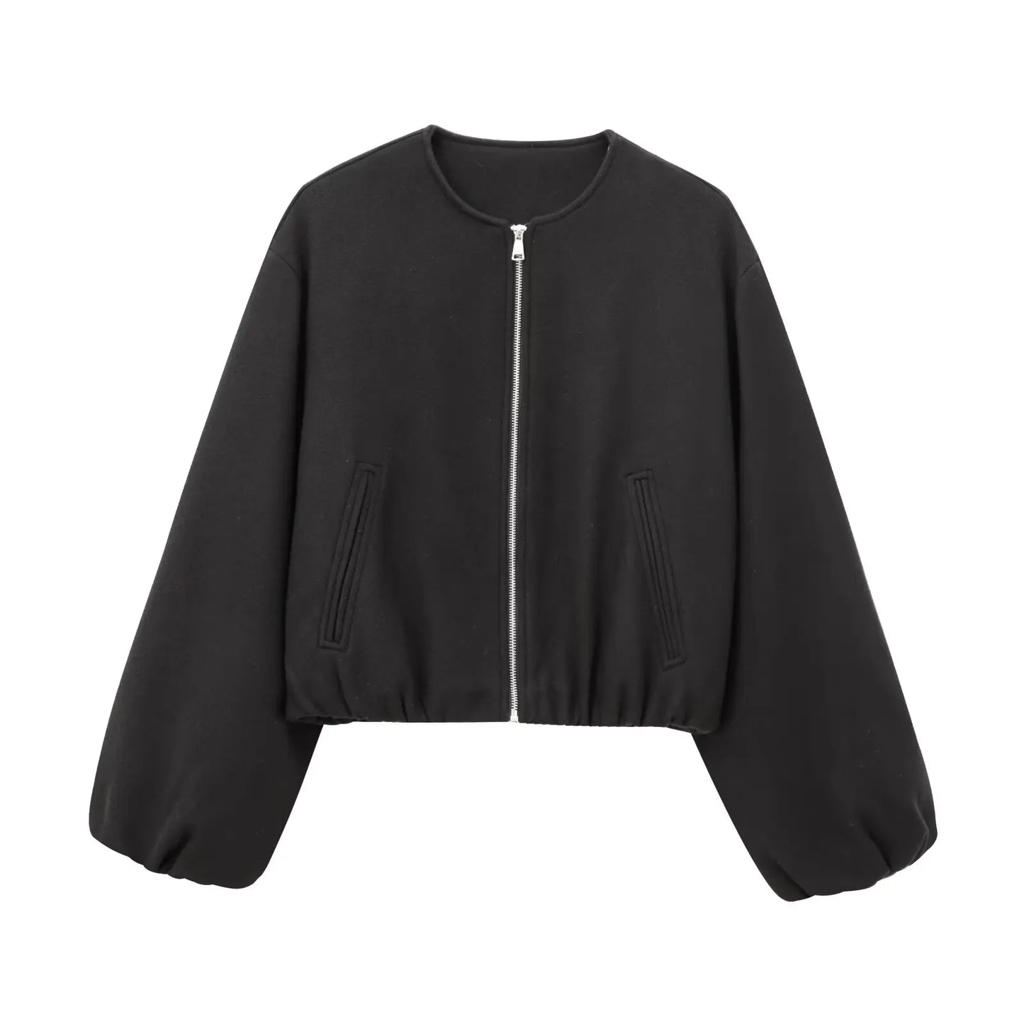 Chaqueta Bomber recortada con cremallera / Varios colores