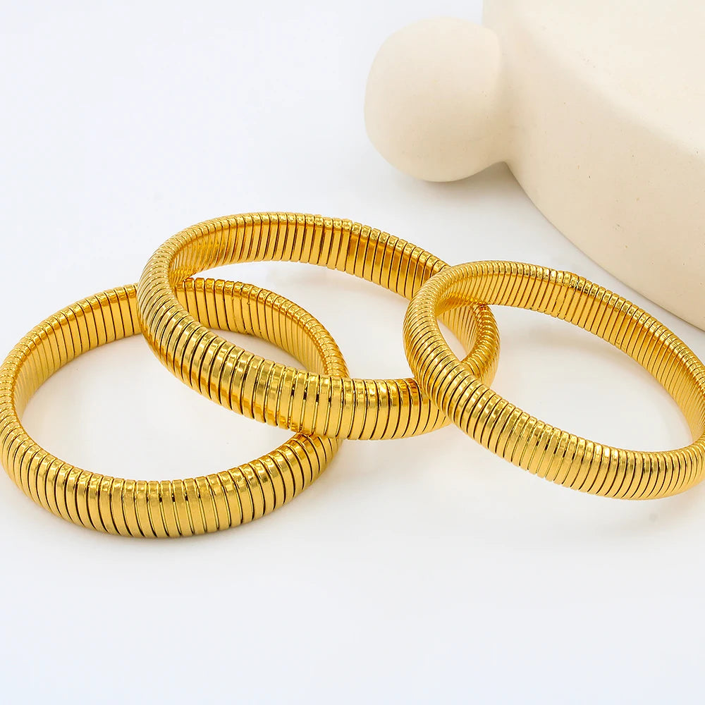 Brazalete elástico de acero inoxidable / Varios colores y tamaños