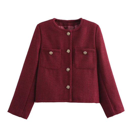 Chaqueta Bomber corta con botones
