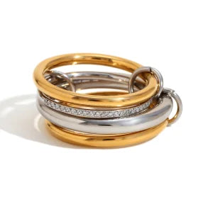 Anillo no fijo apilados de acero inoxidable / variantes