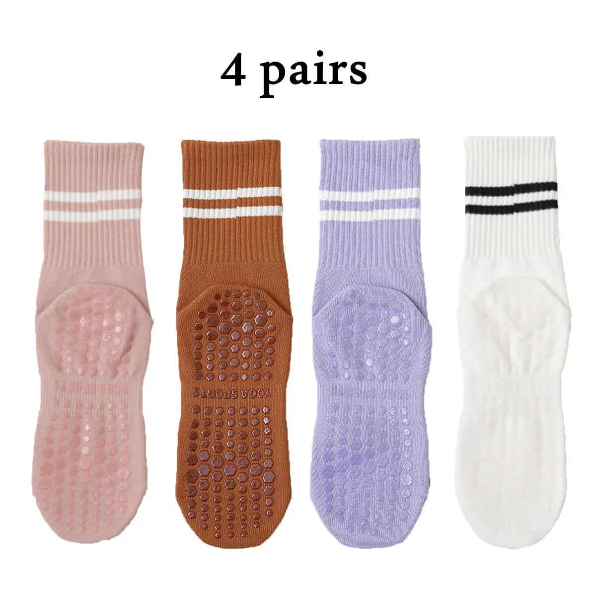 Calcetines altos de pilates con antideslizantes / Varios colores y combinaciones